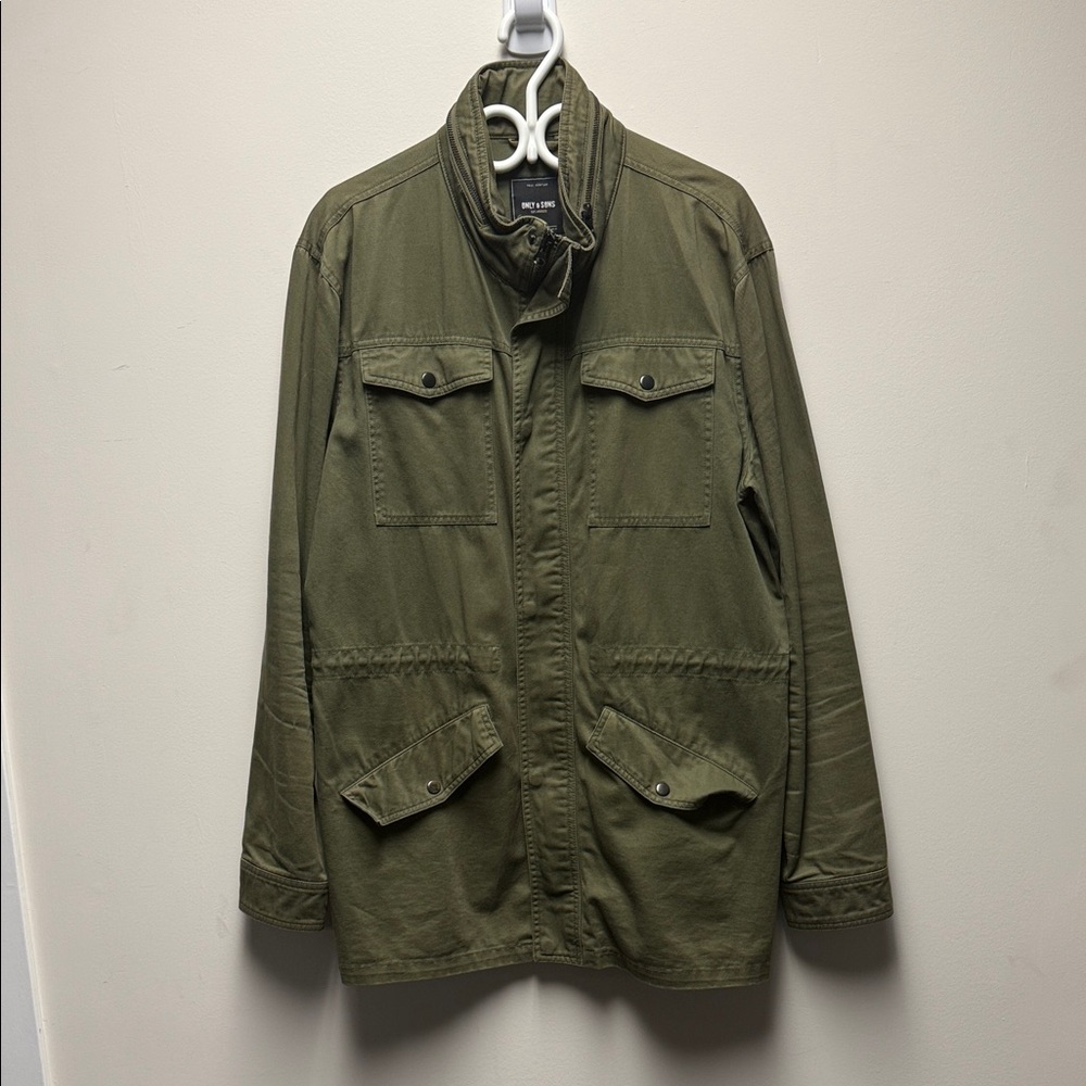ONLY & SONS Olive Military Field Jacket